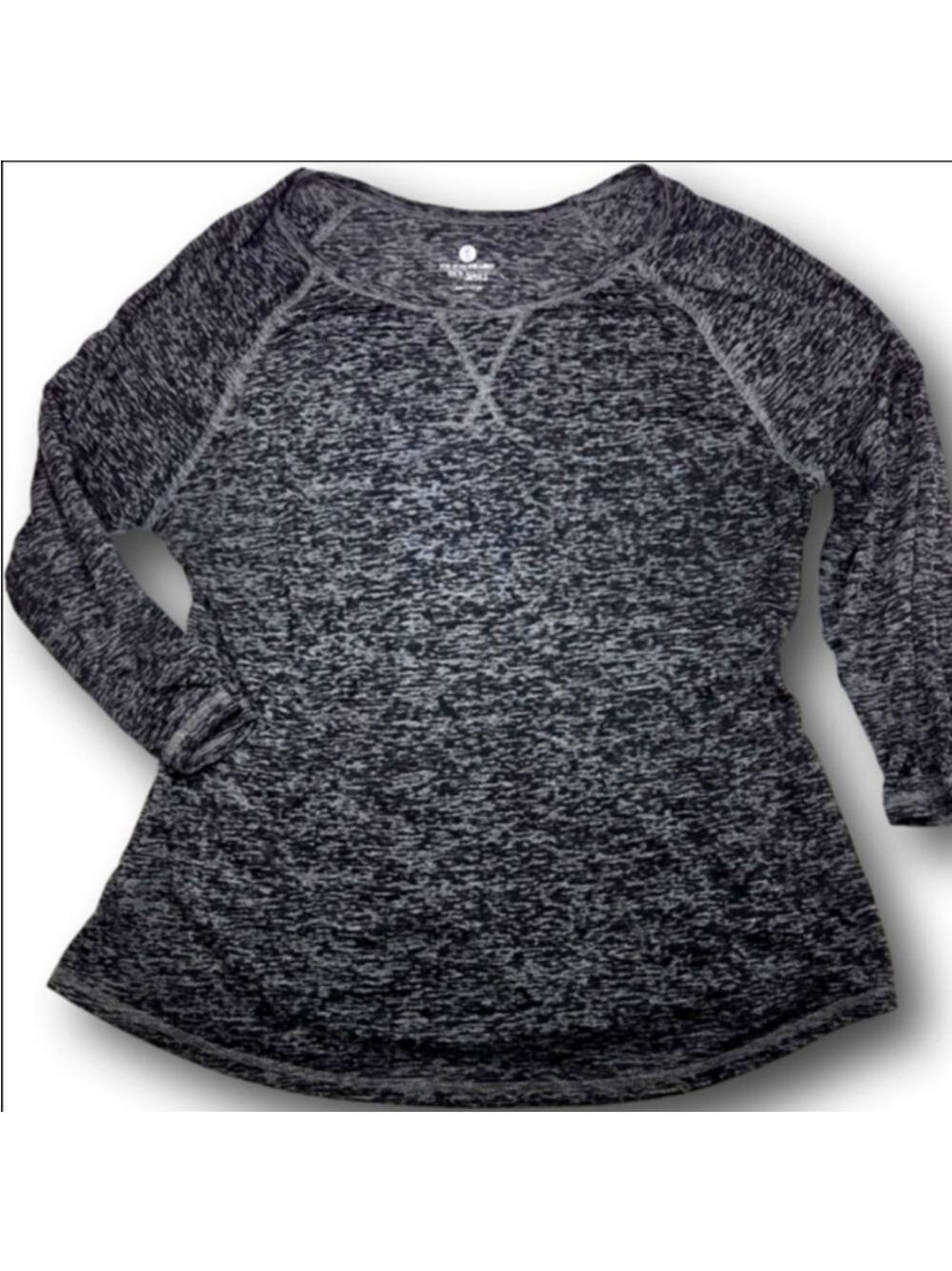 Women's Old Navy Active Gray Black Long Sleeve Tee XL